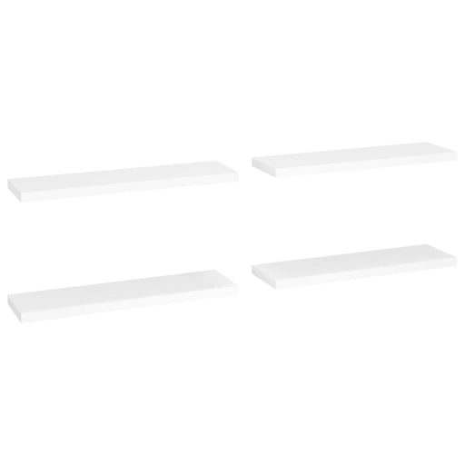 Floating Wall Shelves 4 Pcs White Mdf Txtnok