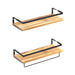 2x Floating Wall Shelves Brackets Towel Rail Rack Diy Mount