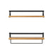 2x Floating Wall Shelves Brackets Towel Rail Rack Diy Mount
