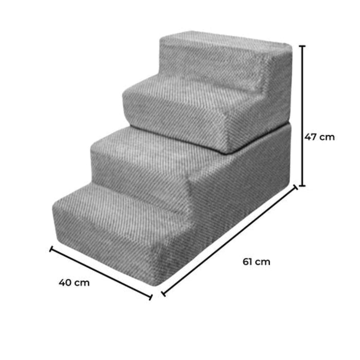 Floofi 4 Step Detachable Memory Foam Pet Stairs