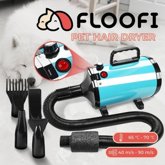 Floofi Pet Hair Dryer Advance Button Version Blue
