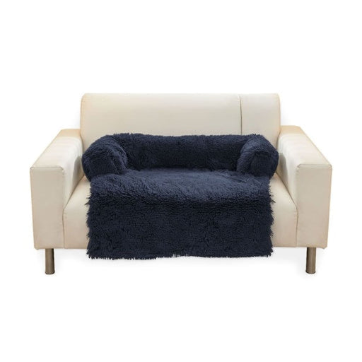 Floofi Pet Sofa Cover Soft With Bolster m Size Dark Blue