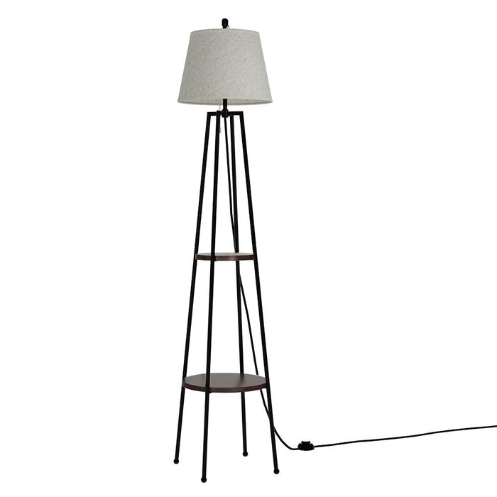 Floor Lamp Shelf Stand Modern Led Storage Shelves Living