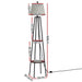 Floor Lamp Shelf Stand Modern Led Storage Shelves Living