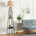 Floor Lamp Shelf Stand Modern Led Storage Shelves Living