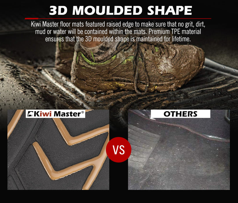 3D Tpe Car Floor Mats Liner For Mitsubishi Outlander Zg / Zh / Zj / Zk / Zl My 2007-2021