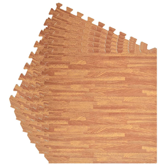 Floor Mats 6 Pcs Wood Grain Eva Foam