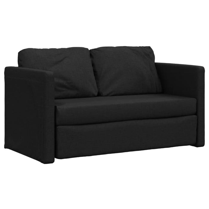 Floor Sofa Bed 2-in-1 Black 112x174x55 Cm Fabric Tptkll