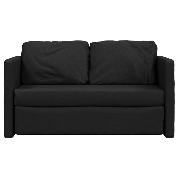 Floor Sofa Bed 2-in-1 Black 112x174x55 Cm Fabric Tptkll