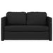 Floor Sofa Bed 2-in-1 Black 112x174x55 Cm Faux Leather