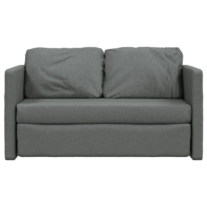 Floor Sofa Bed 2-in-1 Dark Grey 112x174x55 Cm Fabric Tptklp