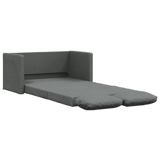 Floor Sofa Bed 2-in-1 Dark Grey 112x174x55 Cm Fabric Tptklp