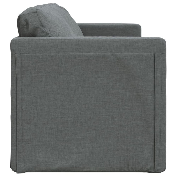 Floor Sofa Bed 2-in-1 Dark Grey 112x174x55 Cm Fabric Tptklp