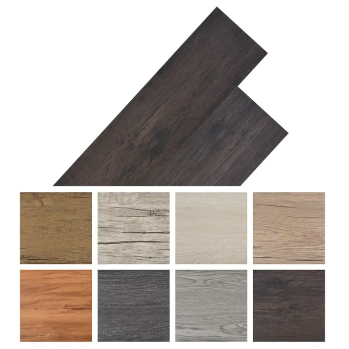 Pvc Flooring Planks 5.26 M² 2 Mm Oak Dark Grey Xapolk