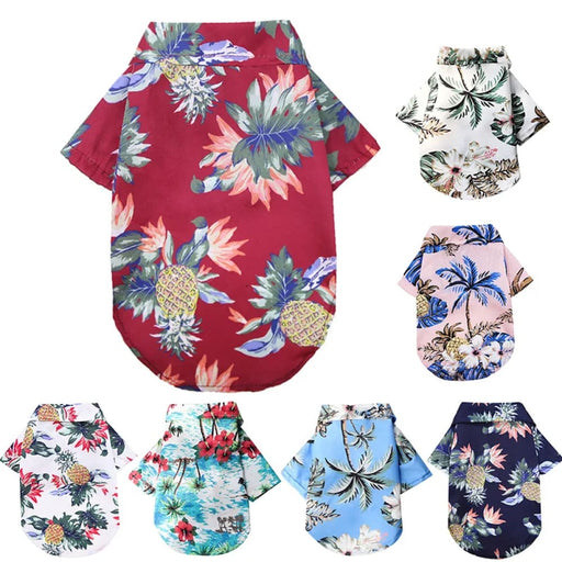 Floral Beach Shirt For Small Dogs