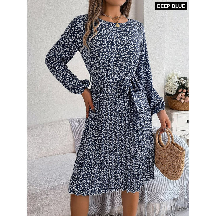 Floral Pleated Dresses for Women