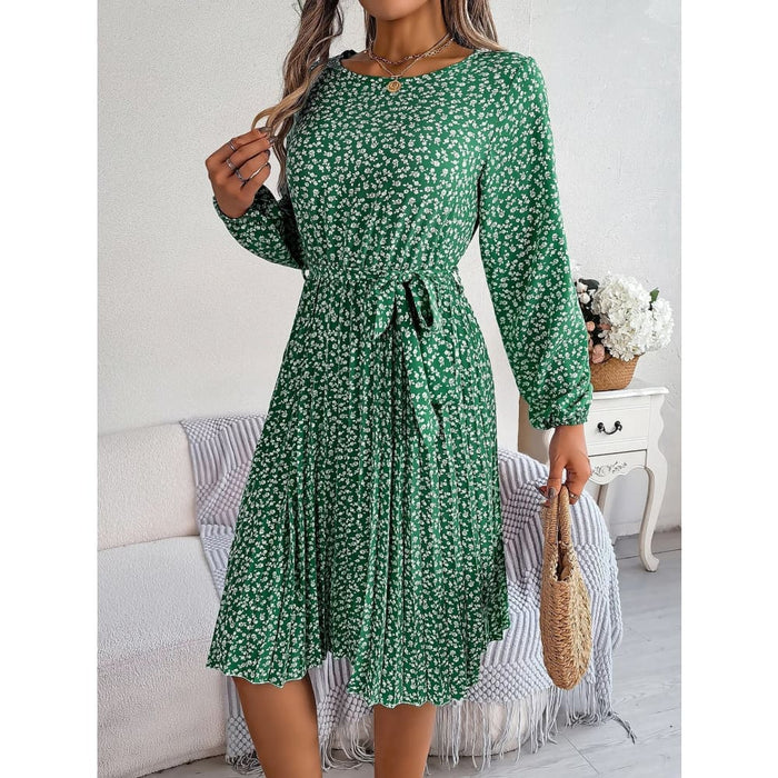 Floral Pleated Dresses for Women