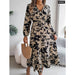 Floral Print Ruffled Long Dresses for Women