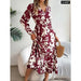 Floral Print Ruffled Long Dresses for Women