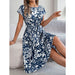 Floral Print Short Sleeve Dress for Women