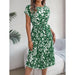 Floral Print Short Sleeve Dress for Women
