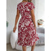 Floral Print Short Sleeve Dress for Women