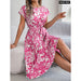 Floral Print Short Sleeve Dress for Women