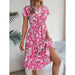 Floral Print Short Sleeve Dress for Women