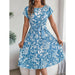 Floral Print Short Sleeve Dress for Women