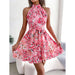 Floral Print Sleeveless Dress for Women