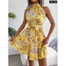 Floral Print Sleeveless Dress for Women