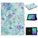 Flower Pattern Flip Leather Smart Tablet Case
