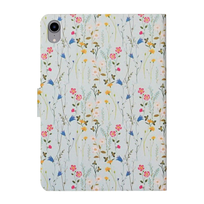 Flower Pattern Flip Leather Smart Tablet Case