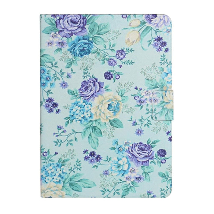 Flower Pattern Flip Leather Smart Tablet Case
