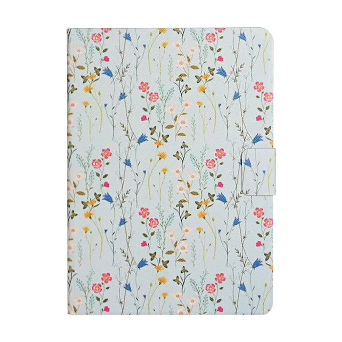 Flower Pattern Flip Leather Smart Tablet Case