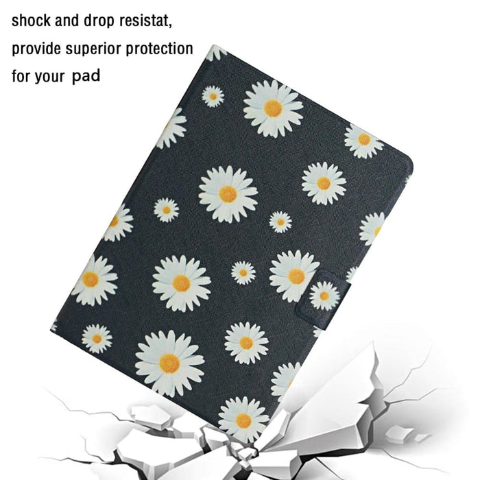 Flower Pattern Flip Leather Smart Tablet Case