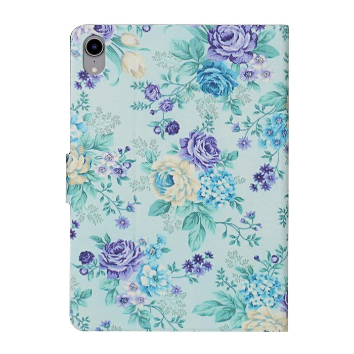 Flower Pattern Flip Leather Smart Tablet Case