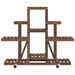 Flower Stand With Wheels 110x25x101 Cm Solid Wood Fir Tlxnpo