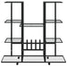 Flower Stand With Wheels 94.5x24.5x91.5 Cm Black Iron Tatoxo