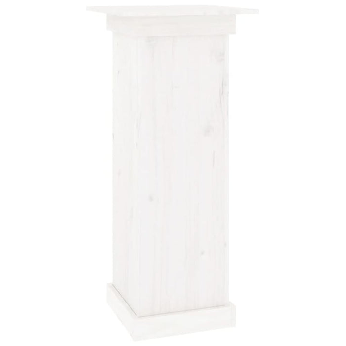 Flower Stand White 40x40x90 Cm Solid Wood Pine Nxtltp