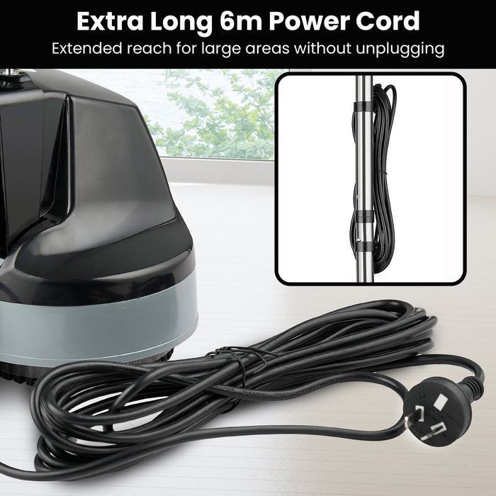 5 In 1 Electric Floor Polisher 6M Power Cable Timber Hard Waxer Buffer Cleaner