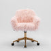 Fluffy Office Chair Faux Fur Modern Swivel Desk For Women