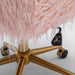 Fluffy Office Chair Faux Fur Modern Swivel Desk For Women