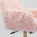 Fluffy Office Chair Faux Fur Modern Swivel Desk For Women