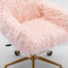Fluffy Office Chair Faux Fur Modern Swivel Desk For Women
