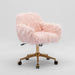 Fluffy Office Chair Faux Fur Modern Swivel Desk For Women