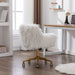 Fluffy Office Chair Faux Fur Modern Swivel Desk For Women