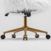 Fluffy Office Chair Faux Fur Modern Swivel Desk For Women