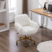 Fluffy Office Chair Faux Fur Modern Swivel Desk For Women