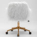 Fluffy Office Chair Faux Fur Modern Swivel Desk For Women